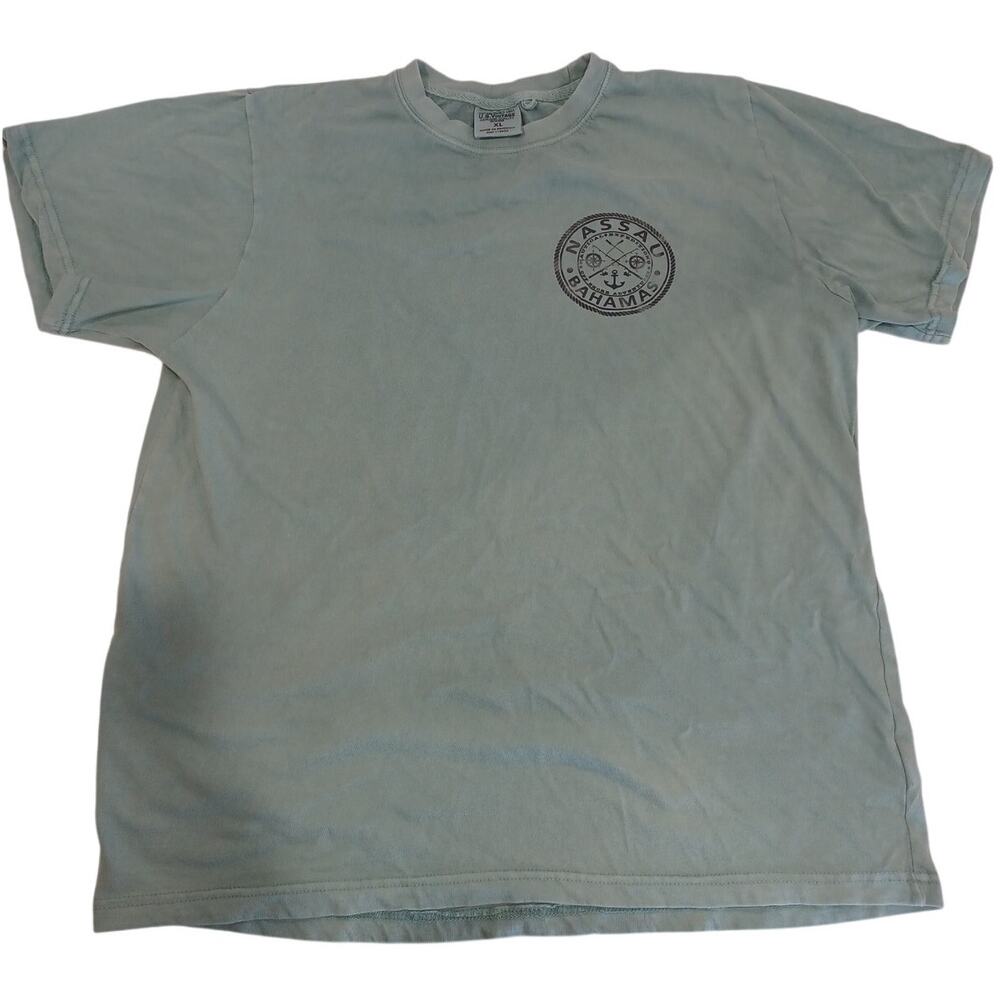 US Vintage Mens T-Shirt Blue Size XL Nassau Bahamas